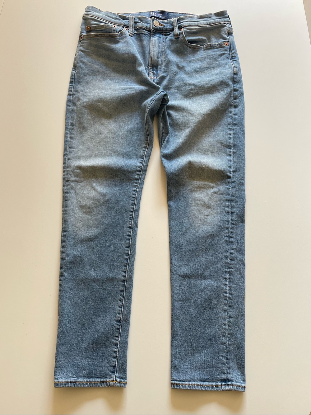 GAP Denim Men’s Slim Taper Jeans Light Wash 31x30 Stretch Blue